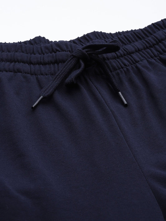 Full Striped Solid Men blue Track Pants